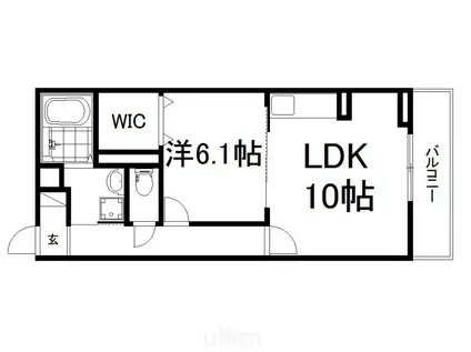 エリシオンレジデンスIII(1LDK/3階)の間取り写真