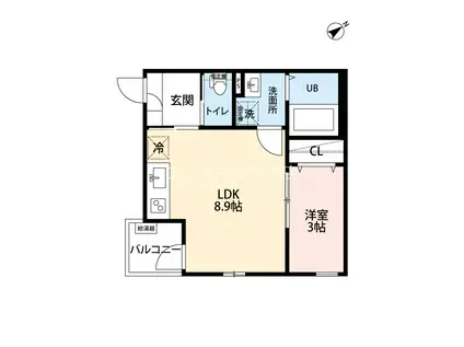 ROBOT HOUSE 守山B棟(1LDK/2階)の間取り写真