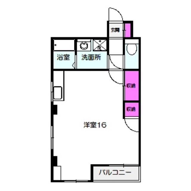 サバービア581(ワンルーム/2階)の間取り写真