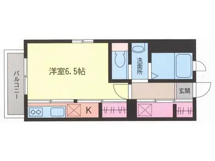 メゾンシェル(1K/1階)の間取り写真