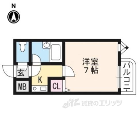 ショーミエール安朱(1K/3階)の間取り写真