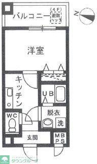 シャルムYY(1K/5階)の間取り写真