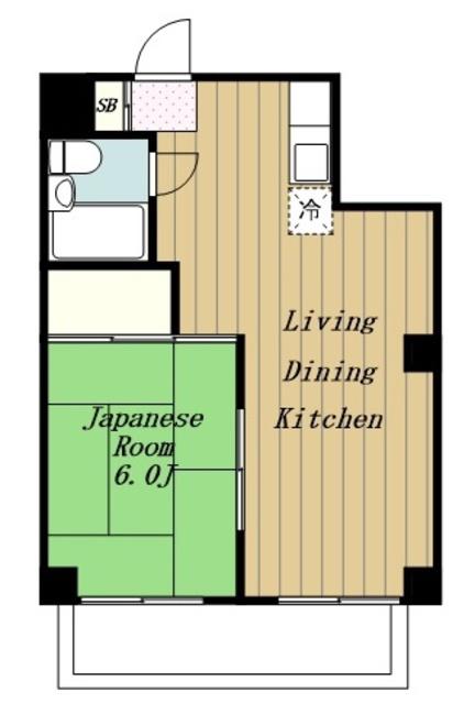 野村マンション(1LDK/4階)の間取り写真
