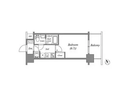 アドバンス新大阪ラシュレ(1K/2階)の間取り写真