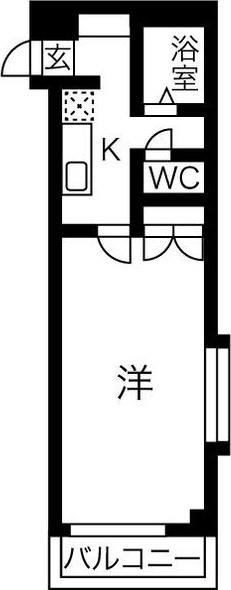 O-PALETTE(1K/1階)の間取り写真