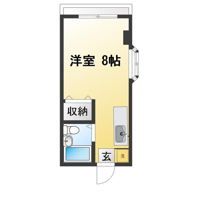 エステートピア藤(ワンルーム/2階)の間取り写真
