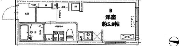 プラチナフォルム御嶽山(ワンルーム/3階)の間取り写真