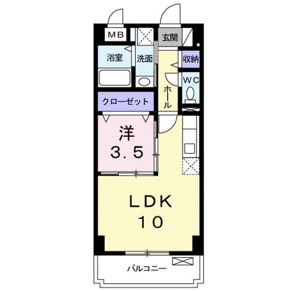 フューチャーKⅠ(1LDK/2階)の間取り写真
