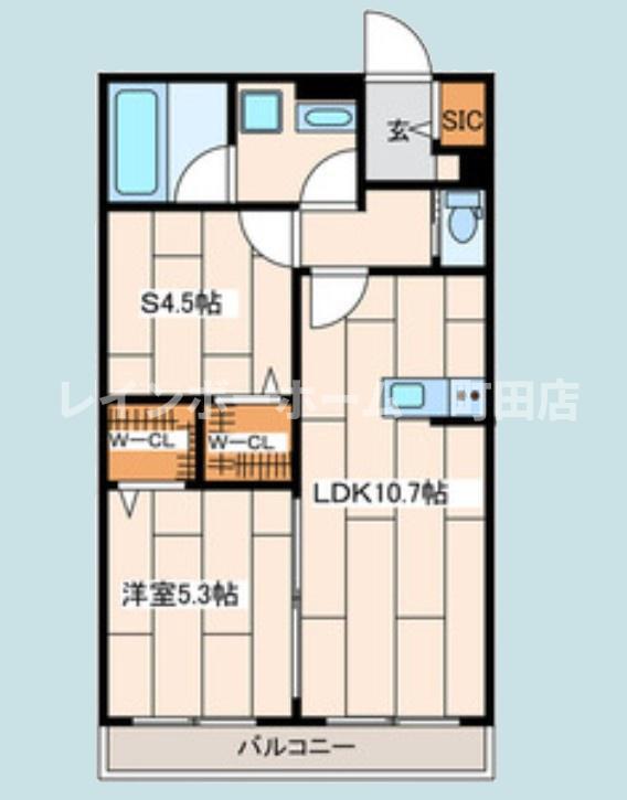 さくら十番館(1SLDK/2階)の間取り写真