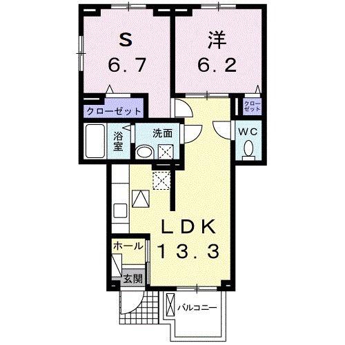 ジュビリーハウス(2LDK/1階)の間取り写真