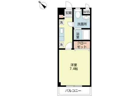 エントラール石屋川(1K/4階)の間取り写真