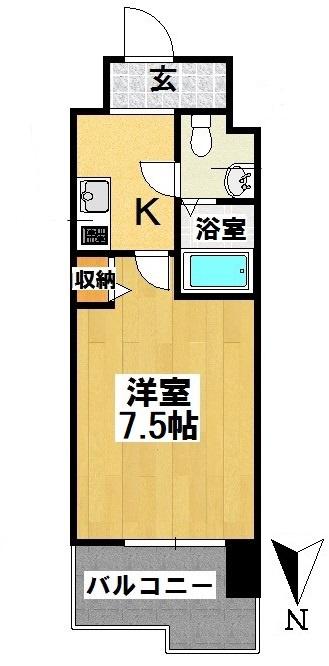 エコロジー鶴舞レジデンス(1K/10階)の間取り写真