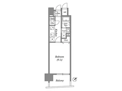 千種アヴァンギャルドプレイス(1K/6階)の間取り写真