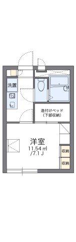 レオパレス上野西清風(1K/2階)の間取り写真