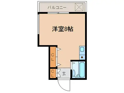 IRO佐世保(ワンルーム/4階)の間取り写真