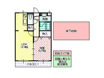 ラ・ルーチェ(1LDK/1階)の間取り写真