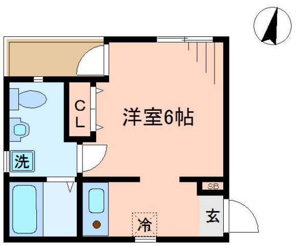 リプル横浜(ワンルーム/3階)の間取り写真