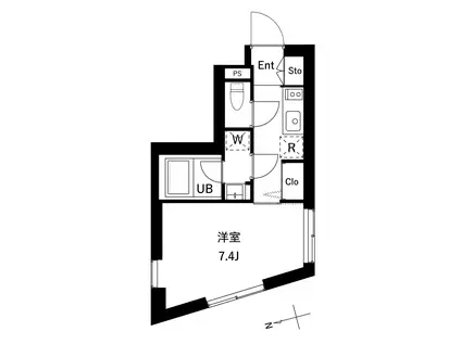 パストラーレ豊玉(1K/4階)の間取り写真