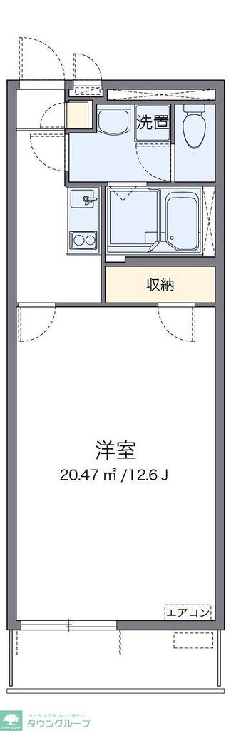 レオネクスト友(1K/2階)の間取り写真
