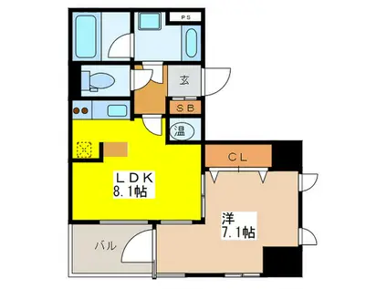 ブロードシティ東京(1LDK/4階)の間取り写真