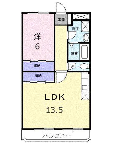 ニューマリッチミマヤ(1LDK/2階)の間取り写真