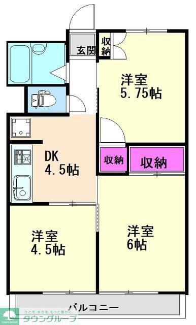 昭和ハイツ(3DK/2階)の間取り写真