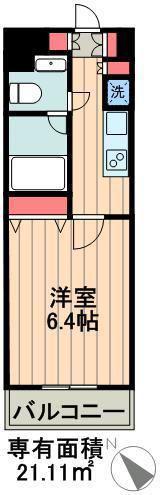 KDXレジデンス森下千歳(1K/2階)の間取り写真
