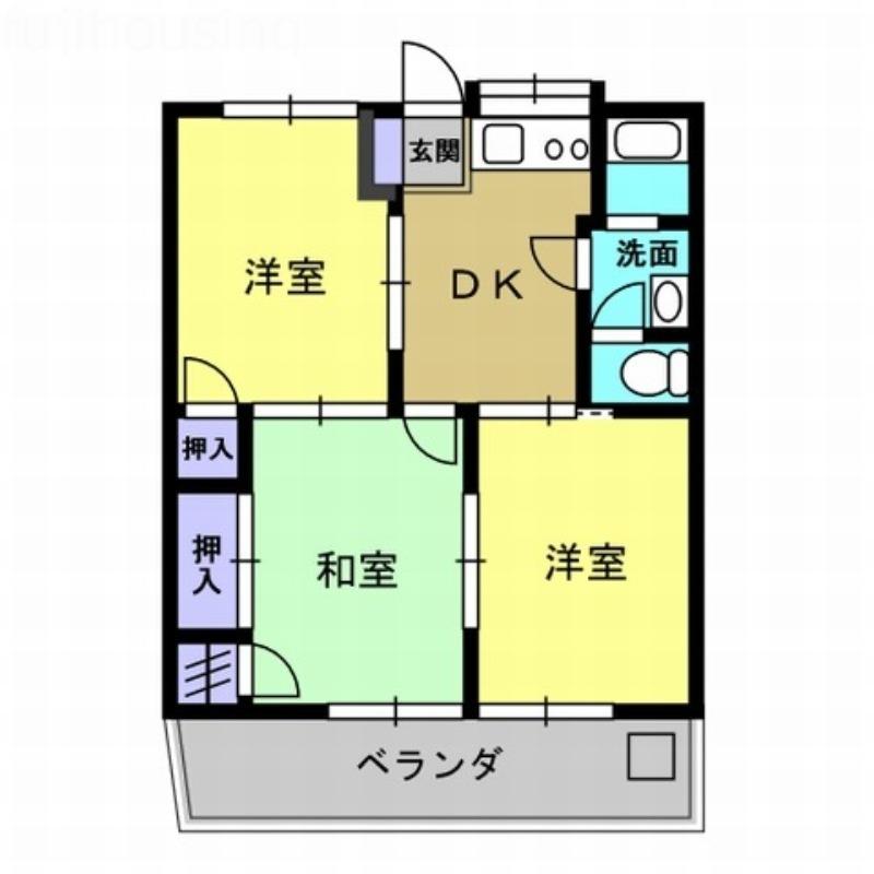 ハイツあゆみ(3DK/2階)の間取り写真