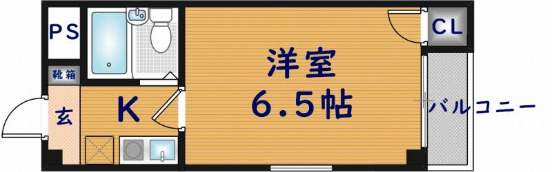 大智マンションランド布施(1K/2階)の間取り写真