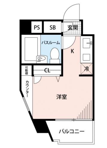マイナビステイ西新宿(ワンルーム/8階)の間取り写真
