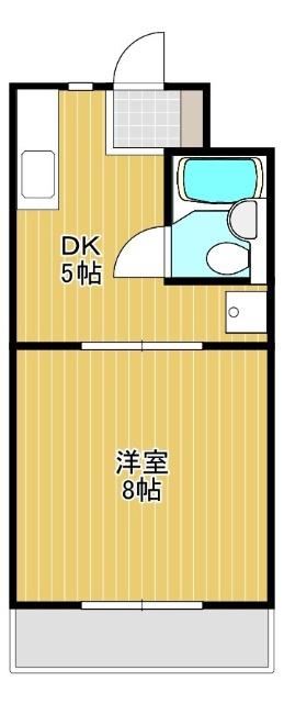 パークサイドII(1DK/1階)の間取り写真