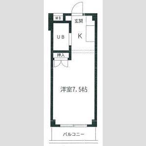 アーバンハイツNY(1K/3階)の間取り写真