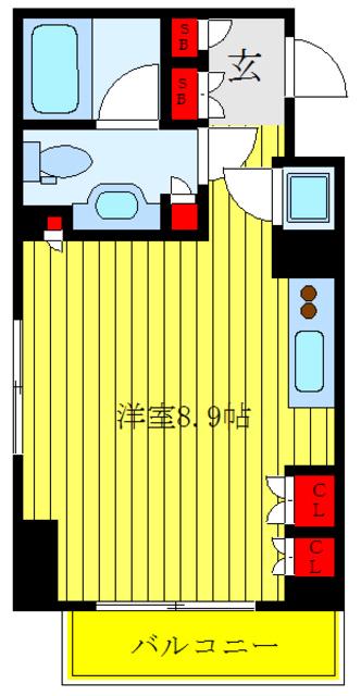 ステイシス町屋(ワンルーム/8階)の間取り写真