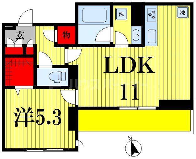 KURASHIRO(1LDK/2階)の間取り写真