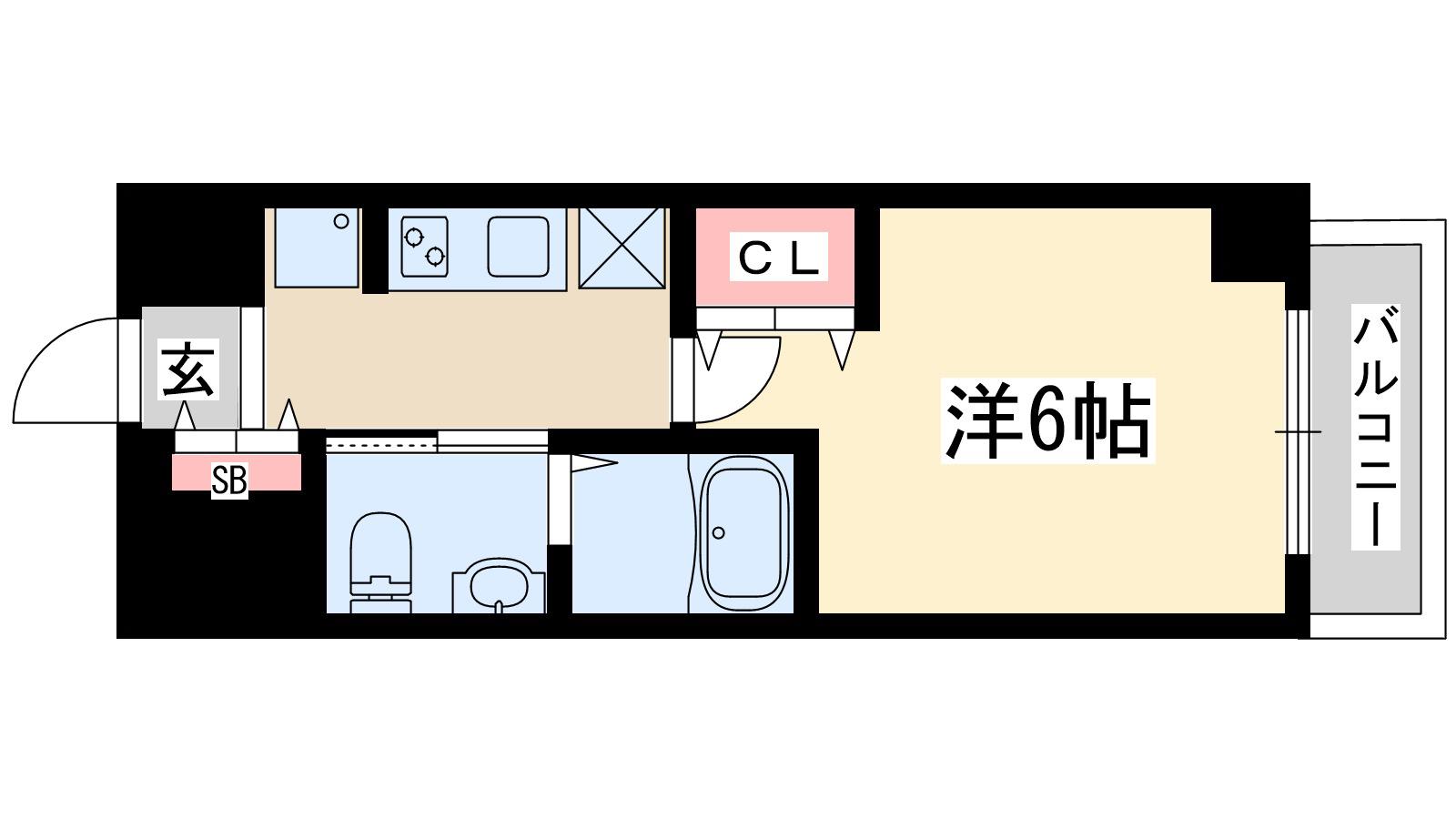エステムコート新大阪Ⅷレヴォリス(1K/7階)の間取り写真