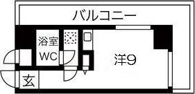 ダイアパレス谷町第三(ワンルーム/4階)の間取り写真