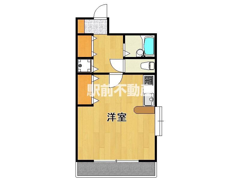 エトス和白(ワンルーム/4階)の間取り写真
