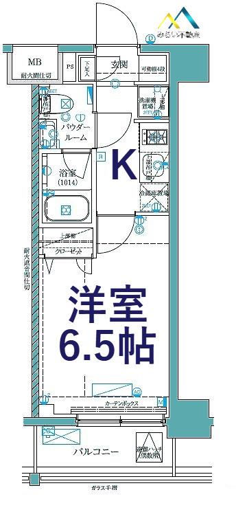 RELUXIA横濱東(1K/6階)の間取り写真