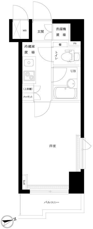 ルーブル大塚参番館(1K/7階)の間取り写真
