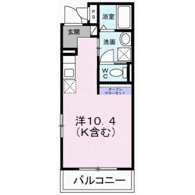 ティアラ ハピネス(ワンルーム/1階)の間取り写真