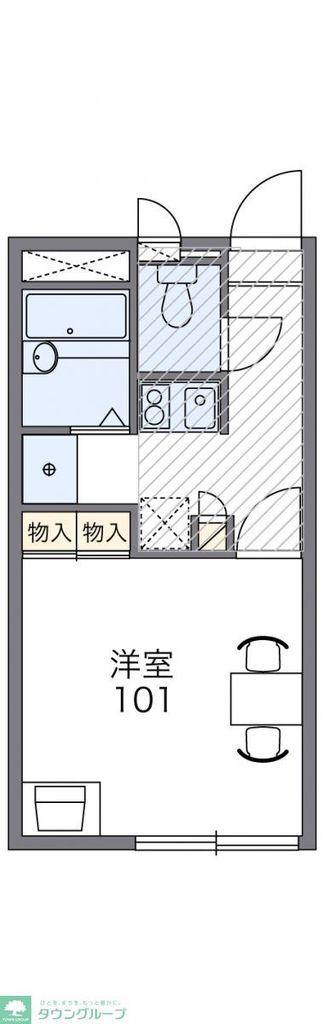 レオパレスセルジェール(1K/1階)の間取り写真