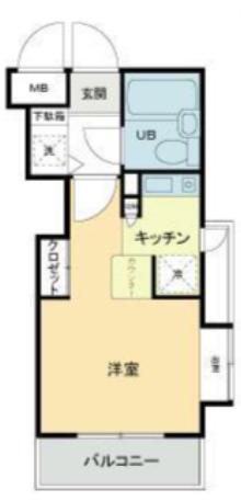 ローズガーデン36番館(ワンルーム/4階)の間取り写真