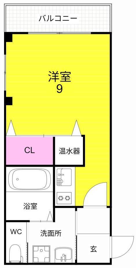 ロイヤル北口マンション(ワンルーム/2階)の間取り写真