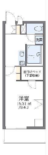 レオパレス橙(1K/2階)の間取り写真
