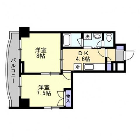 サンビレッジ段原(2DK/3階)の間取り写真