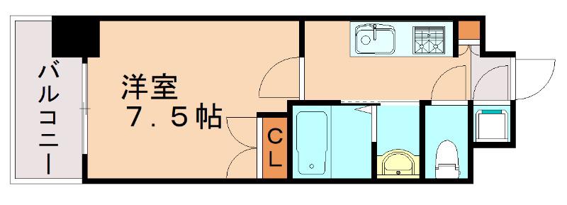 NO.111 ORIENTO TRADING TOWER CLUB O(1K/17階)の間取り写真