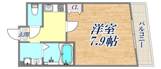 AILE小林(1K/1階)の間取り写真