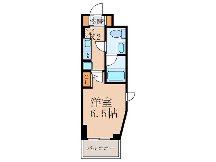 ZOOM恵比寿(1K/4階)の間取り写真
