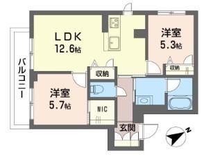 メゾンキング(2LDK/3階)の間取り写真