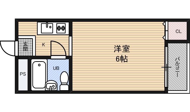 セヴィア城東(ワンルーム/1階)の間取り写真